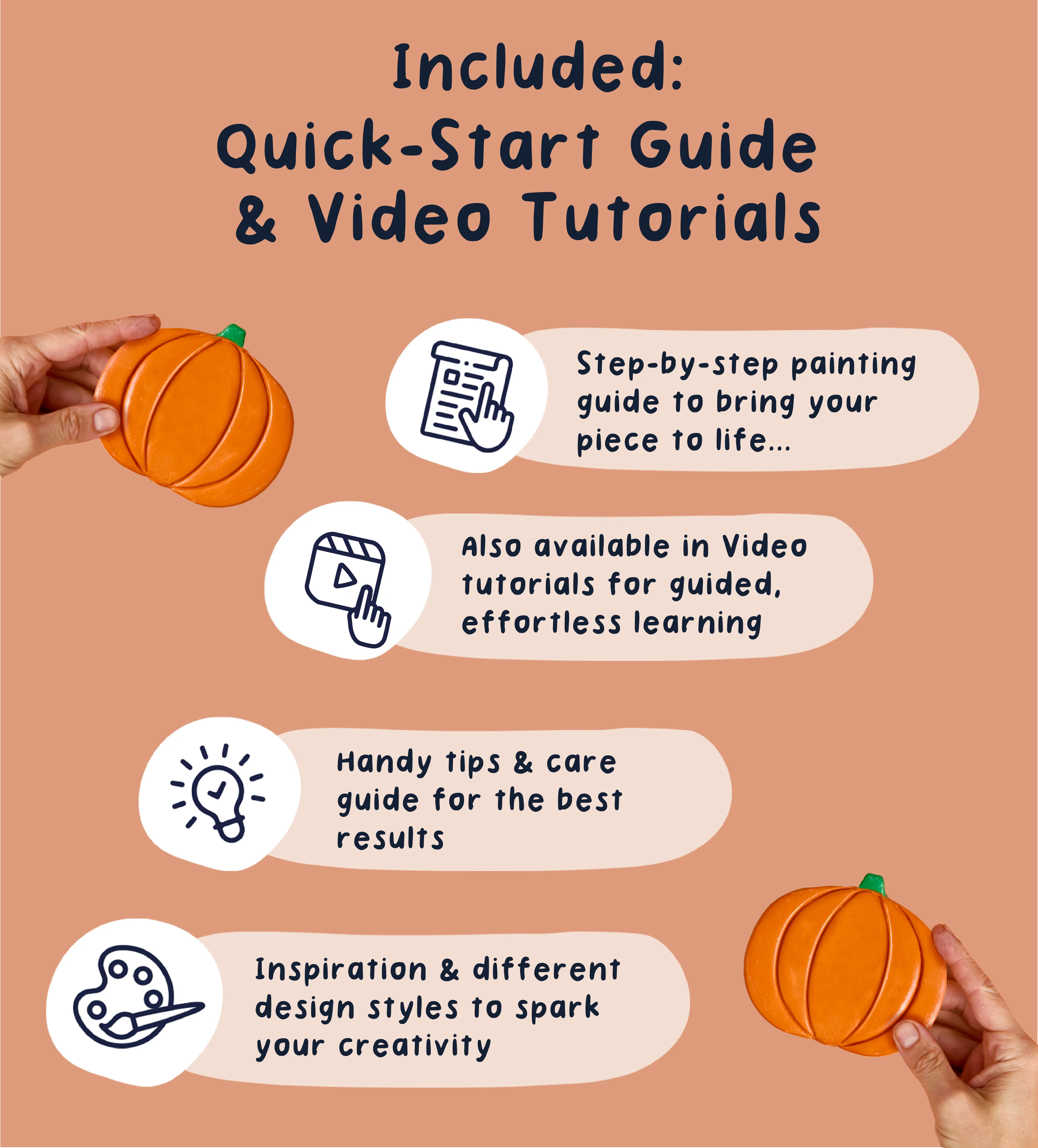 Pumpkin Coaster Clay Kit - Image 6